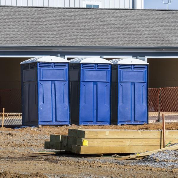 Heavy-duty construction site porta potty in Mesquite, Texas